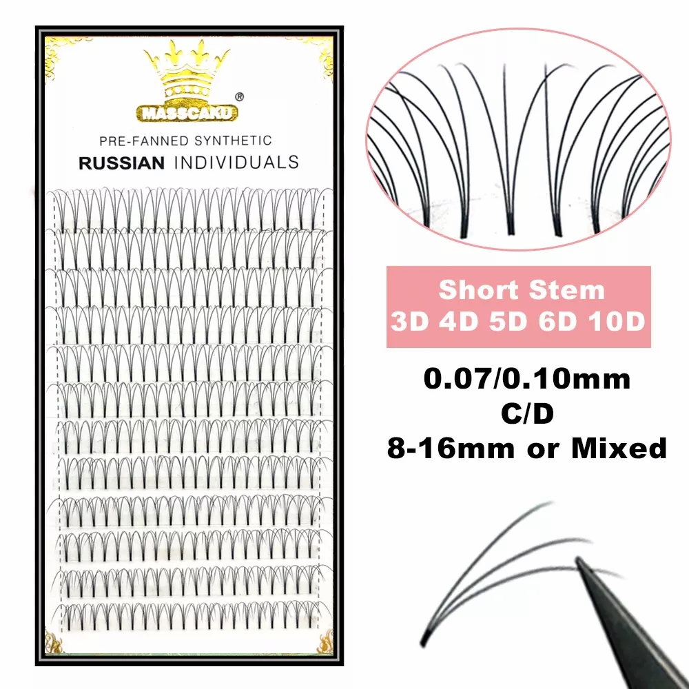 Eyelash Extension Or Extensions - MASSCAKU Lashes Premade Wide Fans 3d/4d/5d/6d/10d/20d