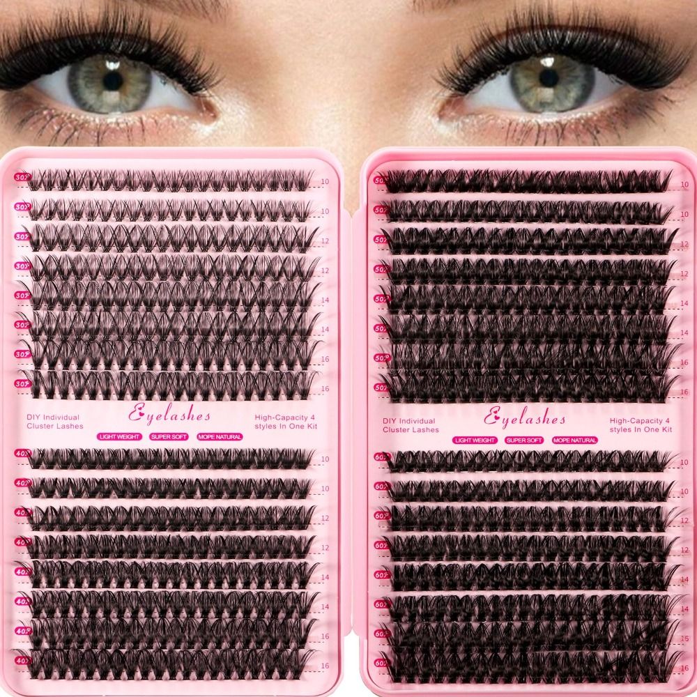 Eyelash Extension Volume Styles - Natural Look False Eyelashes Wispy Style