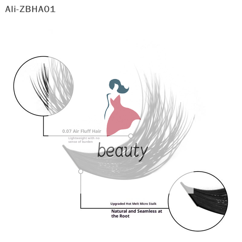 Individual Lash Tray - 3D Faux Mink Lashes Wispy Eyelash