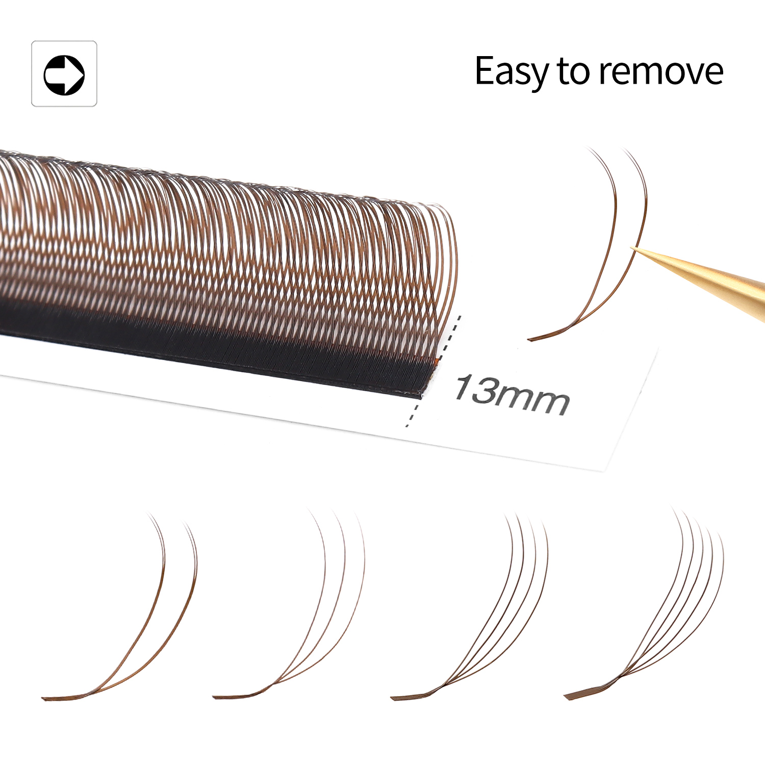 XIUSUZAKI Brown U 4D Lashes Ex - Lash Fan Volume ulasan dan harga