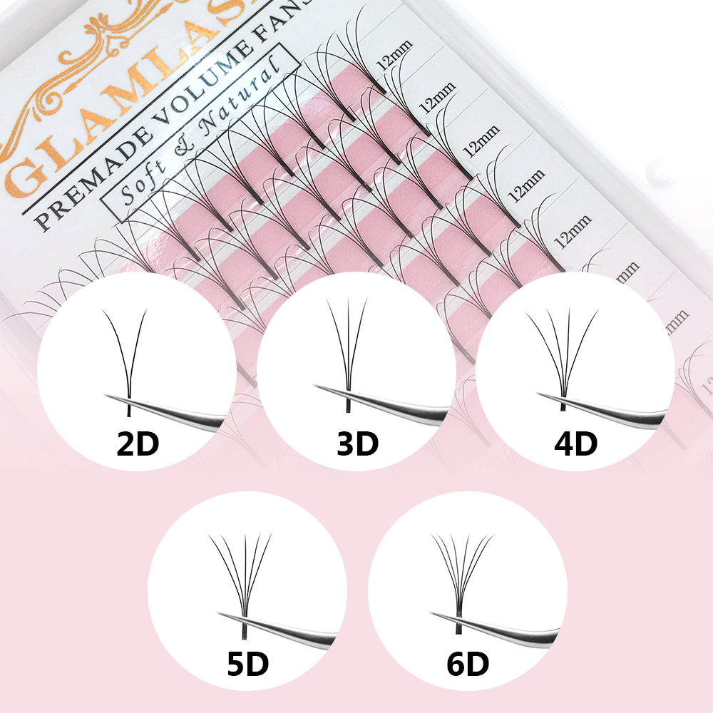 GLAMLASH 2D-6D premade volume  - Eyelash Extension Korea Natural ulasan dan harga