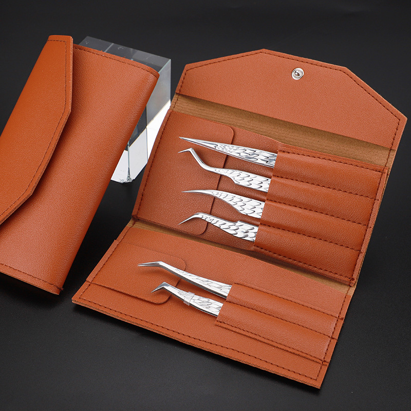 6PCS Eyelashes Tweezers Set Cu - Isolation Tweezer Curved ulasan dan harga