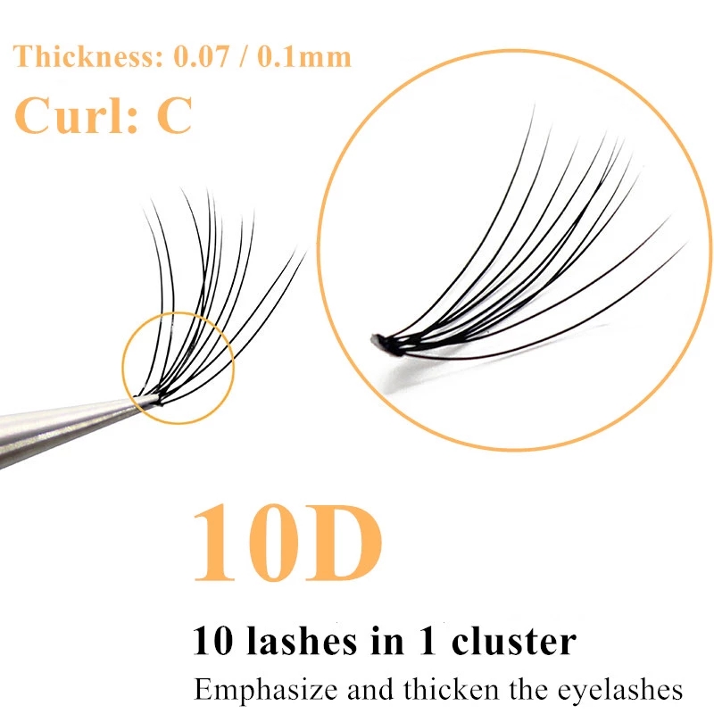10D Faux Mink Eyelash Clusters - Eyelash Extension Russian Volume ulasan dan harga