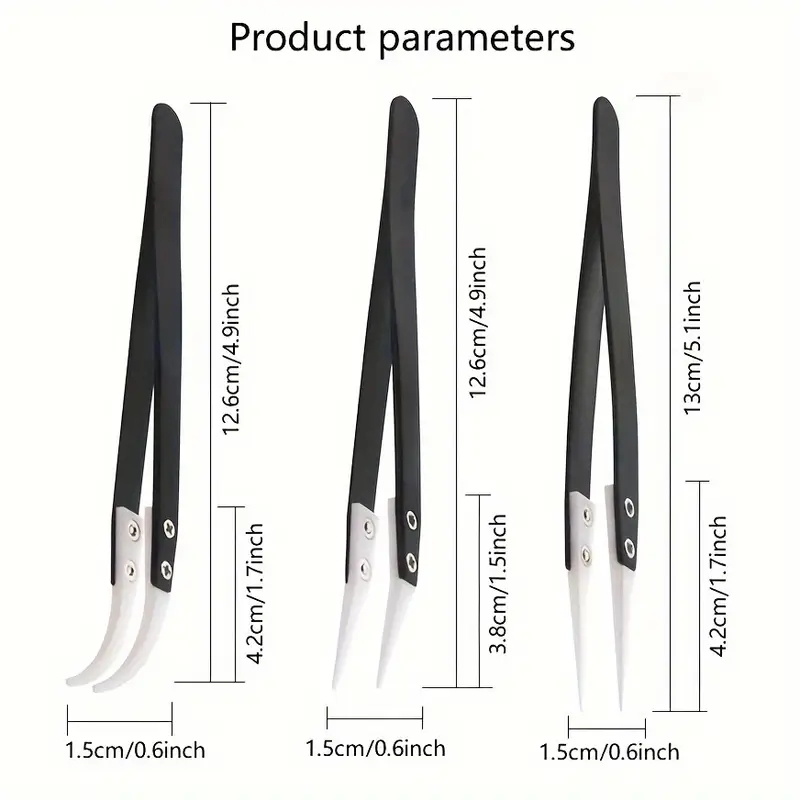 Ceramic antistatic tweezers, i - Isolation Tweezer Curved ulasan dan harga