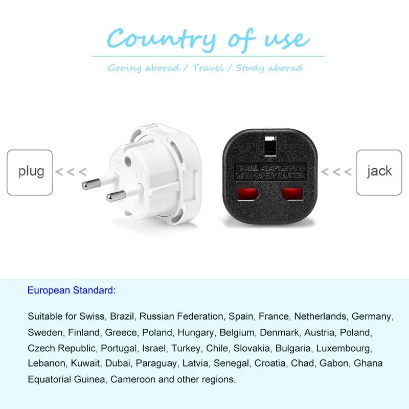 UK To EU Euro Electric Travel  - Eyelash Extension Uk ulasan dan harga