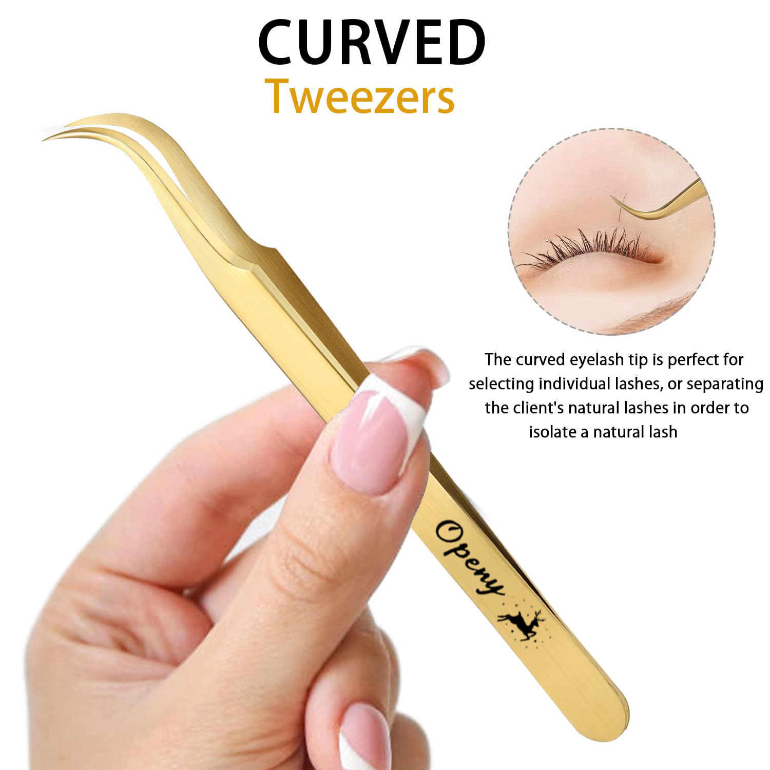 Eyelash Extension Tweezers Pro - Isolation Tweezer Curved ulasan dan harga
