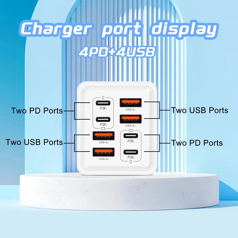 8 in 1 240W GaN USB C Charger  - Eyelash Extension Uk ulasan dan harga