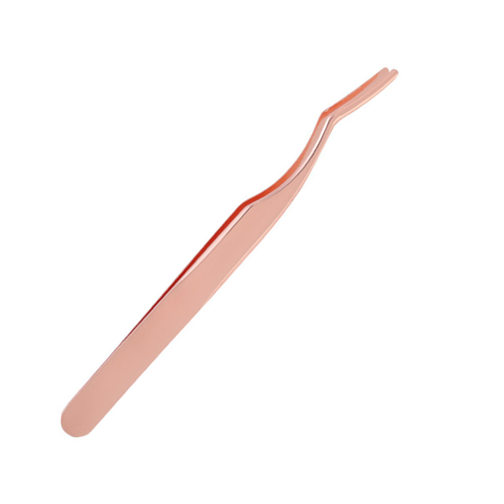 2Pcs Premium Metal Eyelash Twe - Isolation Tweezer Curved ulasan dan harga