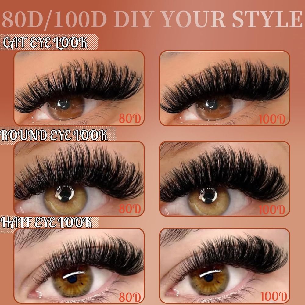 100D False Eyelashes Wispy Sty - Eyelash Extension Volume Styles ulasan dan harga
