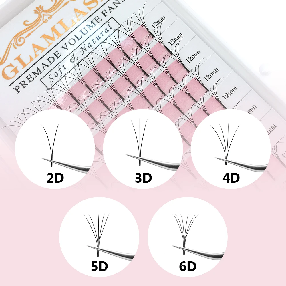 GLAMLASH 2D-6D premade volume  - Eyelash Extension Korea Natural ulasan dan harga