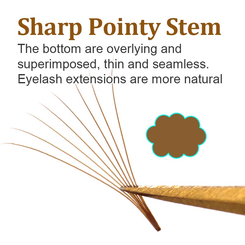 320 Colored Pointy Base Brown  - Lash Fan Volume ulasan dan harga