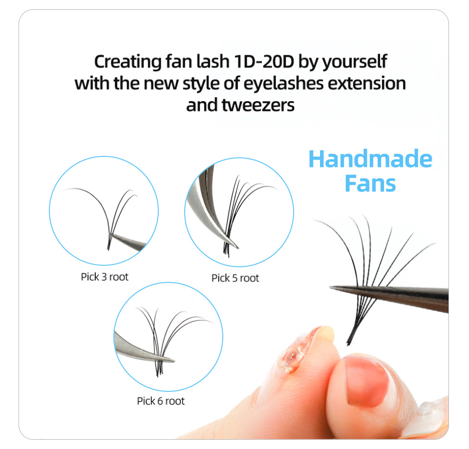 AGUUD 16 Rows Long 16-20mm Eye - Eyelash Extension Russian Volume ulasan dan harga