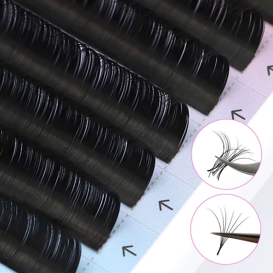 RUJADE 10 Trays/lot Wholesale  - Eyelash Extension Korea Natural ulasan dan harga