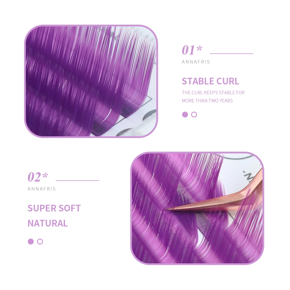 ANNAFRIS Individual Colored Ey - Eyelash Extension Russian Volume ulasan dan harga