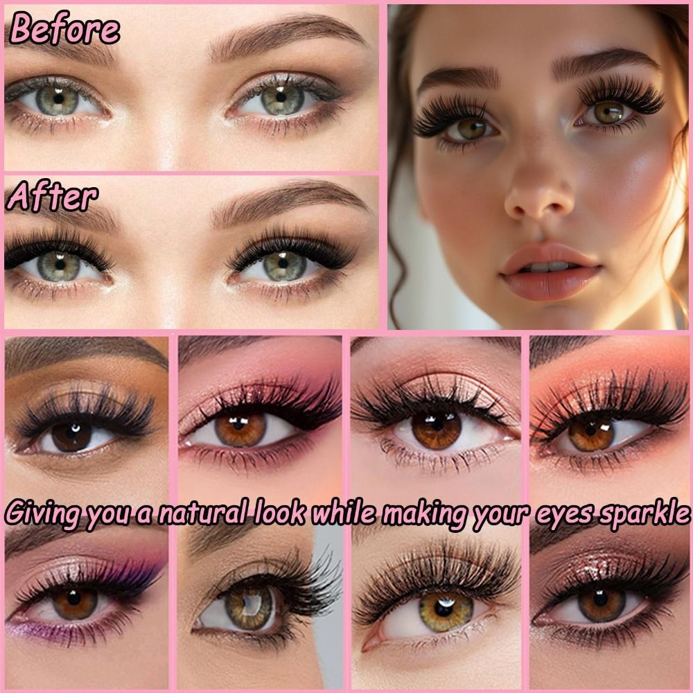 Natural Look False Eyelashes W - Eyelash Extension Volume Styles ulasan dan harga