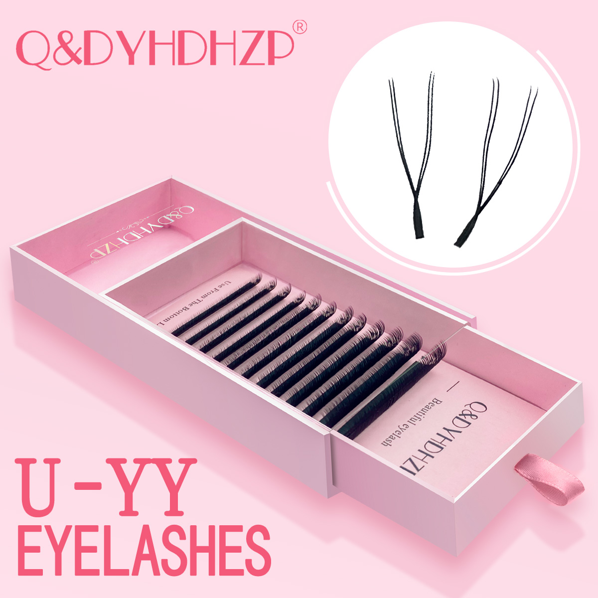 Q&DYHDHZP U-shaped YY Mink Fau - Eyelash Extension Volume Styles ulasan dan harga