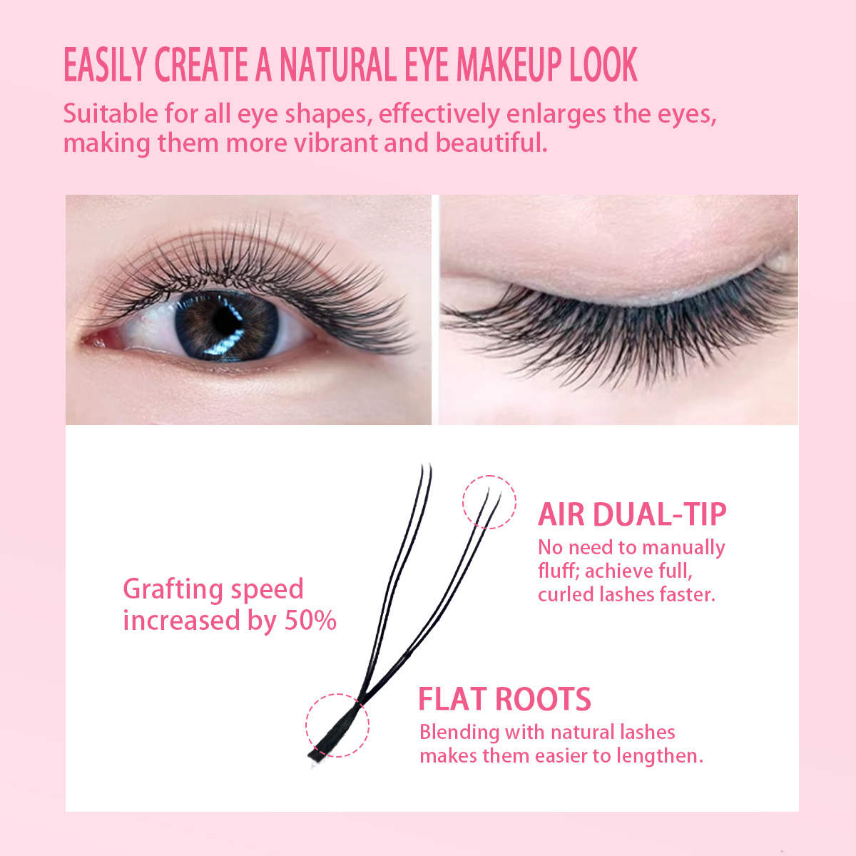 Q&DYHDHZP U-shaped YY Mink Fau - Eyelash Extension Volume Styles ulasan dan harga