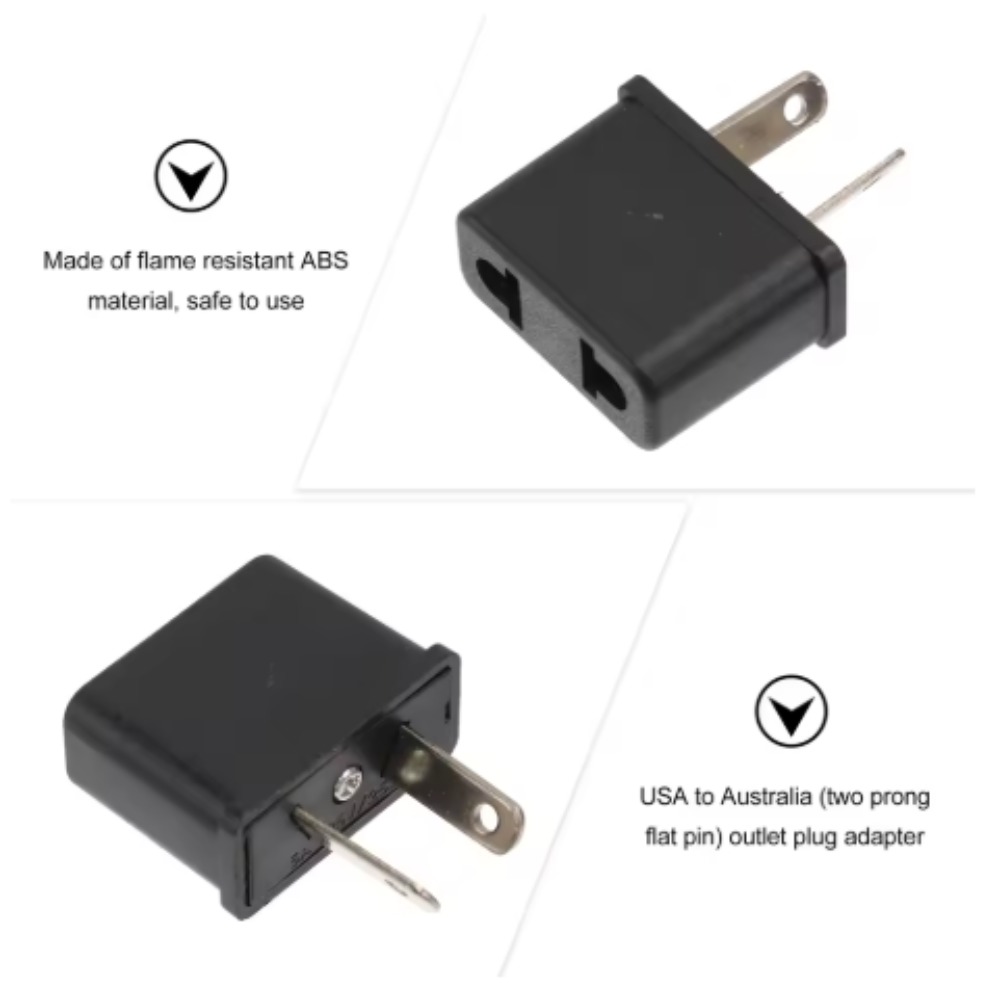 EU to US/AU Plug Adapter - Eur - Eyelash Extension Uk ulasan dan harga