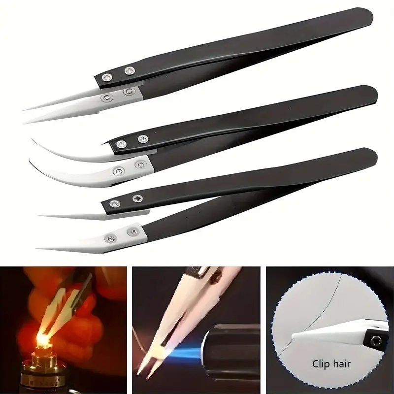 Ceramic antistatic tweezers, i - Isolation Tweezer Curved ulasan dan harga